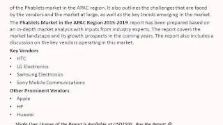 Phablets Market in the APAC Region 2015-2019