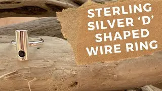 Sterling silver heavy &lsquo;D&rsquo; shaped wire ring