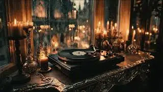 🏰 Snowy Castle Room & Candlelight Jazz 🕯️ | Vintage Piano Ambience for Winter Calm, Focus