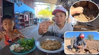 วันนี้ลุยคนเดียวตำส้มตำกินกับหลาน 2 คน เห็นเขากินในคลิปน่าอร่อย