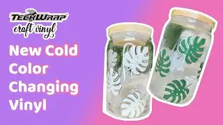 How to Apply TeckWrapCraft New Cold Color Changing Vinyl on Beer Can Glass | Cricut DIY Tutorial