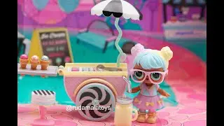 Набор с куклой лол Бон Бон стильный интерьер MGA LOL Surprise Furniture Ice Cream Pop-Up Bon Bon