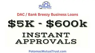 Business Loans: Bank Breezy Working Capital - Potomac Mutual Trust - Equipment Financing