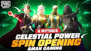 🔥8 MYTHICS CELESTIAL POWER SPIN CRATE OPENING PUBG/BGMI
