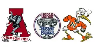 1993 Sugar Bowl, #1 Miami vs #2 Alabama (Highlights)