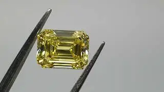 Emerald 3.22ct Fancy Vivid Yellow VVS1 EX VG None GIA (80911)