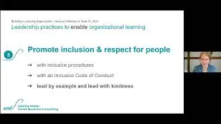 Leadership Practices to Enable Organisational Learning   Inclusion & Respect for Pe