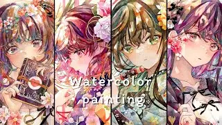 【アナログイラスト】透明水彩さくさくメイキング
