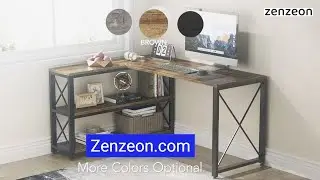 L Shaped Desk, Corner Computer Desk, ✔L Shaped Computer Desk: zenzeon.com #computertable #furniture
