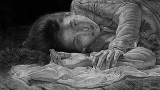 Hyper realistic Girl Drawing using charcoal & graphite on canvas | Fragile| #art #drawing #girl