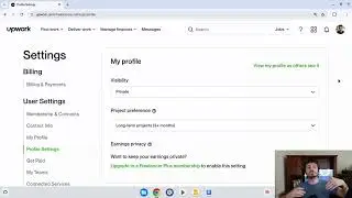 How to make your Upwork profile private