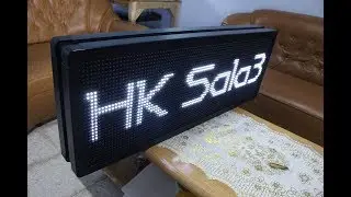 Running Text Dua Sisi 40x100cm Putih wifi Outdoor