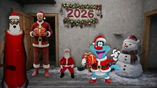 Granny Ke House Aaya Chota Santa 🎅 | Granny 1.8.8 New Update With Oggy And Jack