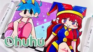 Обзор OHUHU Markers Feat. Бойфренд Джакса и девушка Помни (FNF/The Amazing Digital Circus)
