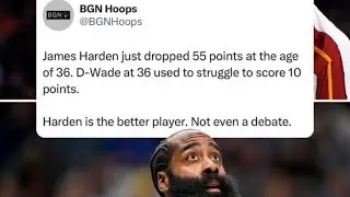 Джеймс Харден круче Ди Уэйда, ведь он набрал 55 очков в 36 лет?! #nba