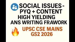 The ULTIMATE VIDEO to WRITE UPSC CSE SOCIAL JUSTICE answers with PYQs