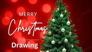 Merry Christmas Drawing|Easy Christmas Drawing With Pencil For Beginners|Tanis Artworks|