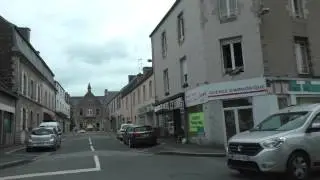 Driving Along Rue du Cleumeur, 22160 Callac, Brittany, France 17th August 2014