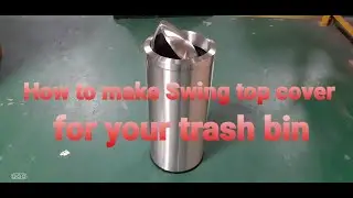HOW TO MAKE SWING TOP COVER MANUALY//TRASH BIN SWING COVER