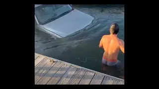 **CHEVY DONT FLOAT** BOAT RAMP CATASTROPHIC BRAKE FAILURE VIDEO CAPTURE -- LIFE LESSON INCLUDED