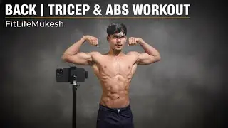 BACK | TRICEP & ABS WORKOUT 💪🏻🙂 | FitLifeMukesh #gym #backworkout 