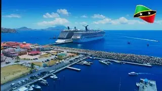 Driving around basseterre the capital city of st kitts and Nevis// Port zante/forth Street /scenic