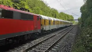 BR 111 der DB mit Messzug in Stuttgart auf Sonderfahrt