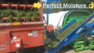 Silo Bagging Alfalfa with the Deeres
