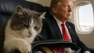Cat Unzips Trump&rsquo;s Bag Mid-Flight | Chaos in the Jet! ✈️😸