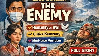 Class 12 English Vistas. summary of chapter 'the enemy' in 5 minutes.