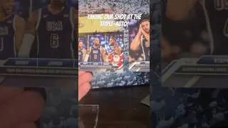 TAKING OUR SHOT AT LEBRON, CURRY, DURANT TRIPLE AUTO CARD! #lebronjames #stephencurry #kevindurant