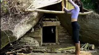 Убежище в ДИКОЙ природе при СИЛЬНОМ ДОЖДЕ