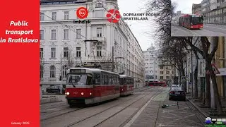 Public transport in Bratislava, Slovakia 2026