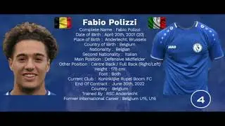 Fabio Polizzi | Defensive Midfield 01' 🇧🇪🇮🇹