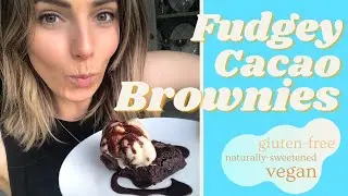 Gluten-Free Vegan Naturally-Sweetened Fudgey Cacao Brownies (Plant-Based) | Lauren Vacula