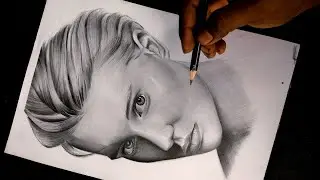 How I Shade Smooth skin Tone Using Graphite Pencil | Face Shading Full Process For Beginners |
