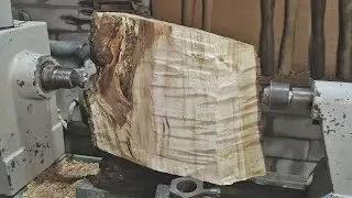 Woodturning - shard of pear tree trunk
