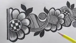 Easy Mehndi Design Drawing with Pencil Tutorial | Adorable Mehndi Drawing on Paper for Beginners 