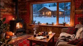 Christmas Night Smooth Jazz &bull; Warm Piano, Snowfall & Winter Holiday Atmosphere