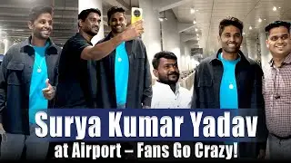 Suryakumar Yadav Spotted at Airport! Exclusive Glimpse 🚀 | #SKY #CricketStar #AirportLook