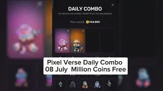Pixel Tap by Pixel Verse Daily Combo today | 8 July pixel Verse Combo cards