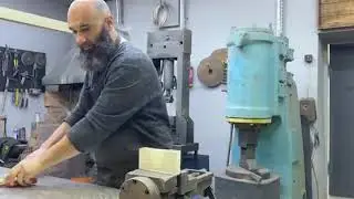 cut Forging a Giant Damascus Knife from a Massive Rusty Chain