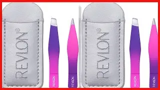 Mini Hair Removal Tweezer Set by Revlon, Travel Set, High Precision Tweezers for Men, Women & Kids