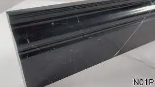Marble Online - Nero Marquina Black Marble 4x12 Baseboard Crown Molding Polished