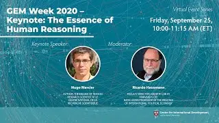 GEM Week 2020 &ndash; Keynote: The Essence of Human Reasoning