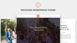 Wedding WordPress Theme Home-Page Presentation - Responsive Wedding Template