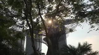 Sunshine with Marina bay sand in Singapore
