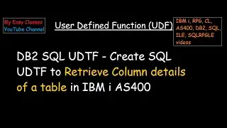 DB2 SQL UDTF - Create SQL UDTF to Retrieve Column details of a table in IBM i AS400