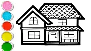 Tiny House Drawing Step by Step 🏠 | How to Draw a Tiny House 