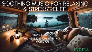 🌧️3 Hours Relaxing Thunder & Rain Sounds 🌿 | Soothing Storm Ambience ⛈️ for Stress Relief & Sleep 😌✨